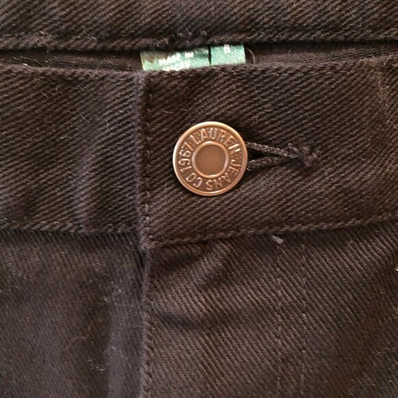 Ralph Lauren Jeans Co Womens Size 6 Black Straight Leg Stretch Jeans Pants - Picture 5 of 10